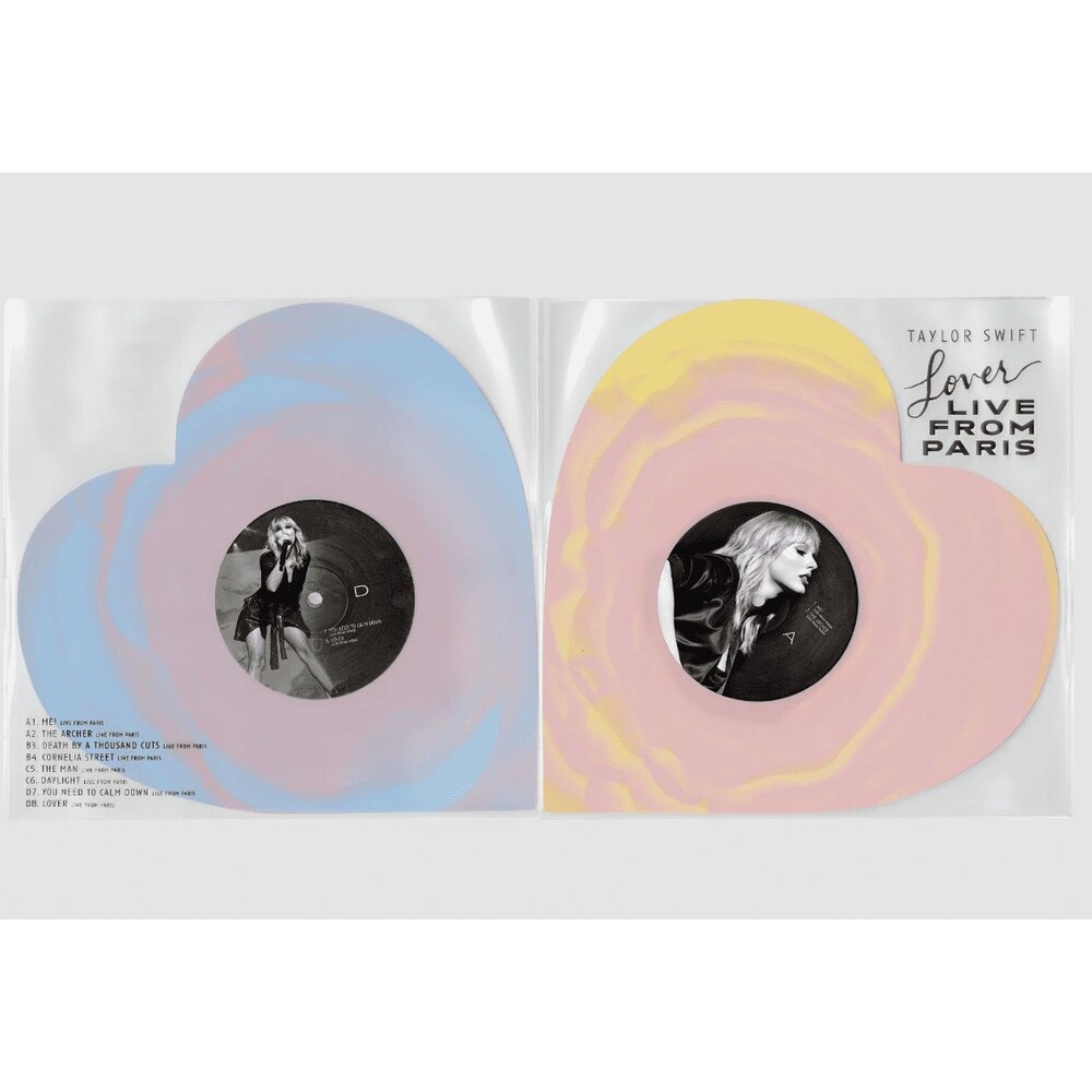 Taylor Swift Lover Live From Paris Heart Shaped Vinyl Record 2025 Valentine